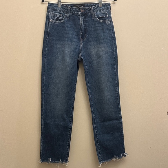Just Black Denim - Just Black Denim Women’s The Vintage Straight Dark Denim Size‎ 27 Frayed Hem